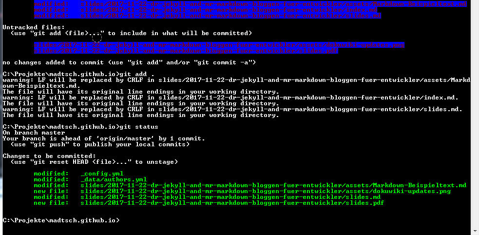 git in der Kommandozeile