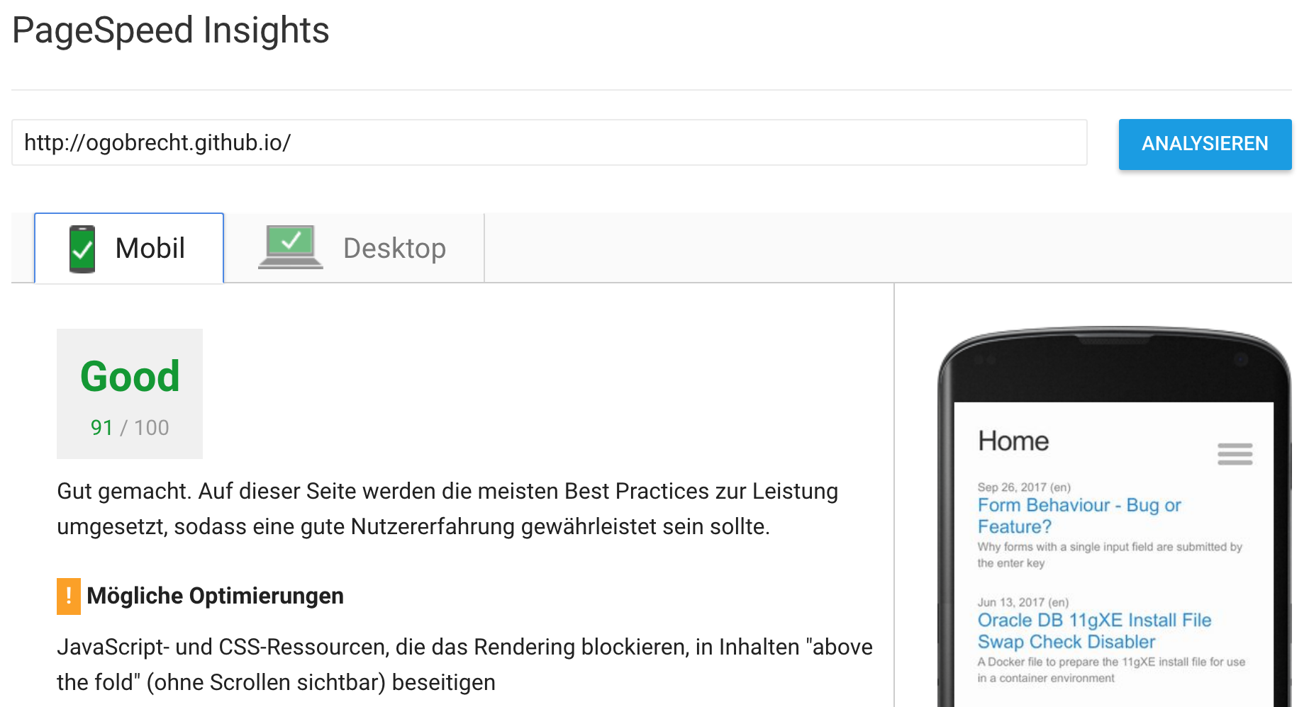 WordPress Beispiel